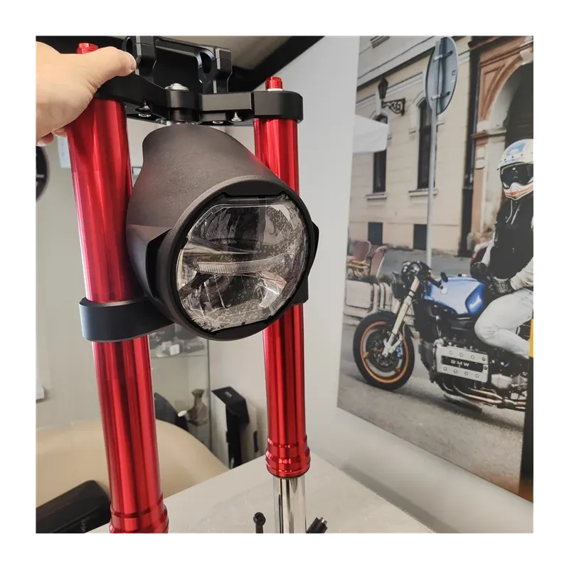 cafe 4 racer - Pevný držák pro světlomet KOSO Thunderbolt  Powerbrick set - Cafe4Racer Retroridní díly 