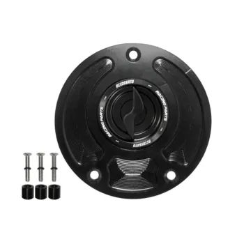 cafe 4 racer - Tank filler cap for Kawasaki motorbikes with quick release machined from billet aluminium, Accossato brand code FC143 - Accossato  Fuel Caps 