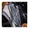 cafe 4 racer - Billet Radiator Guard Kit 400 - Union Jack - Black - Motone Triumph Bonneville 