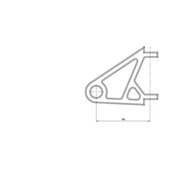 cafe 4 racer - HIGHSIDER CNC Alu headlamp bracket 35-54mm chrome/black  - Highsider Headlights  brackets & holders   