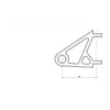 cafe 4 racer - HIGHSIDER CNC Alu headlamp bracket 35-54mm chrome/black  - Highsider Headlights  brackets & holders   