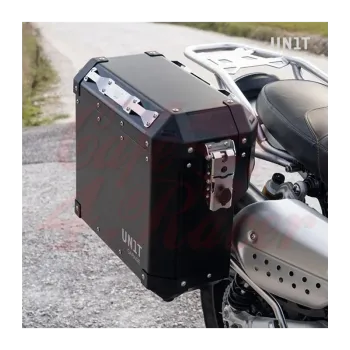 cafe 4 racer - Hliníkový kufor Atlas 34L, strana pri výfuku - UNIT GARAGE Kufre s príslušenstvom 