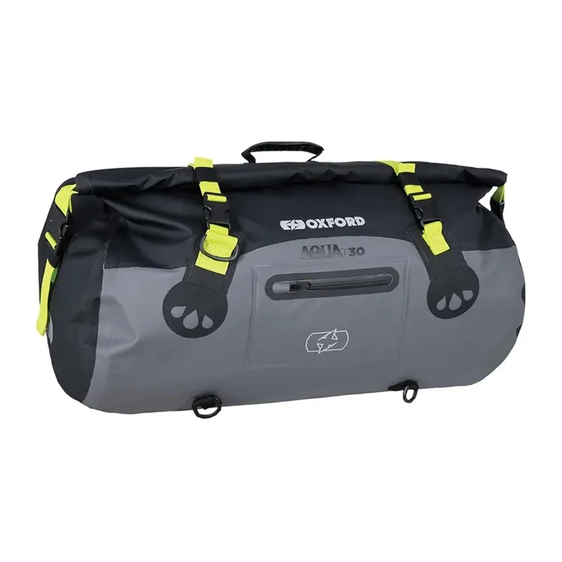 cafe 4 racer - OXFOR AQUA T-30 ROLL BAG BK/GR/FLUO - OXFORD Na Cestování 5030009193415