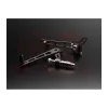 cafe 4 racer - ABM Uni-footrest system black semi matt - ABM Rearsets & Foot pegs 
