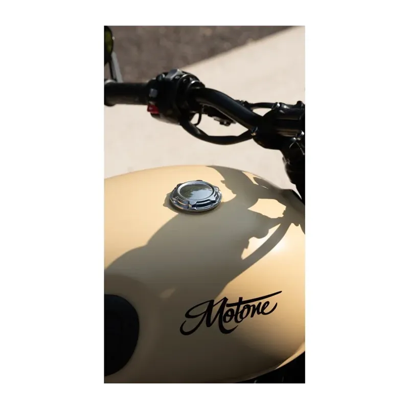 cafe 4 racer - TELSTAR Low Profile Fuel Gas Cap - Billet Aluminium - Polished - Motone Body Parts 