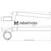 cafe 4 racer -  Rebelmoto Clip-Ons HIGH Low Rise clip-ons řídítka černá - Rebelmoto Řídítka Scrambler a CLIP-ONS 
