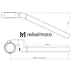 cafe 4 racer - Rebelmoto Clip-Ons HIGH Rise clip-ons BLACK - Rebelmoto Scrambler & CLIP-ONS handlebars 