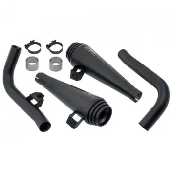 cafe 4 racer - Triumph  Bobber/Speedmaster   Bedlam Slash-Cut Exhaust Pipes - Black - Motone Triumph Bonneville 