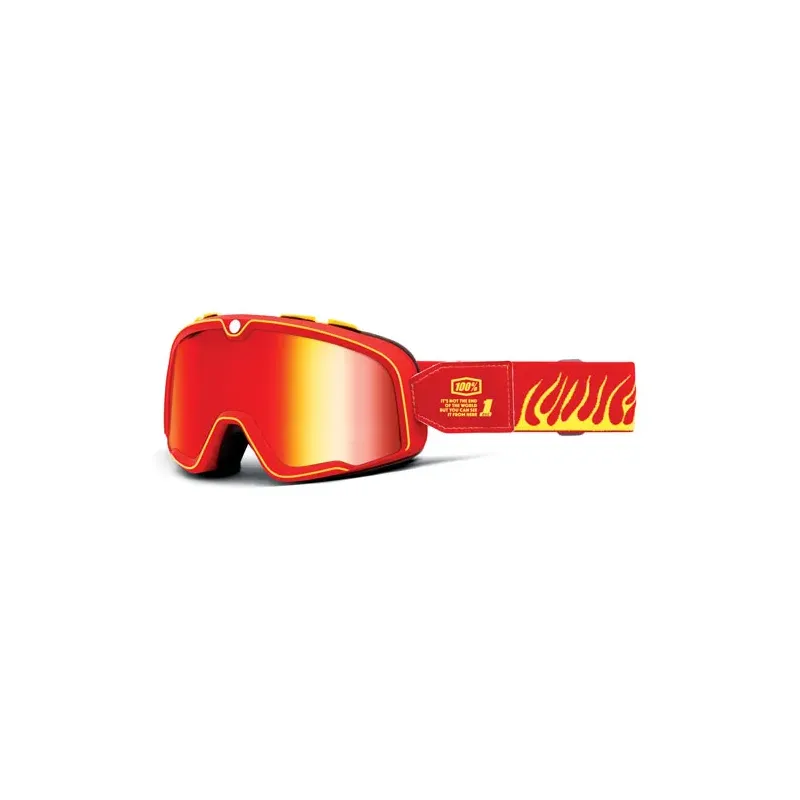cafe 4 racer - 100% Barstow goggle Death Spray mirror red lens - 100% Googles 