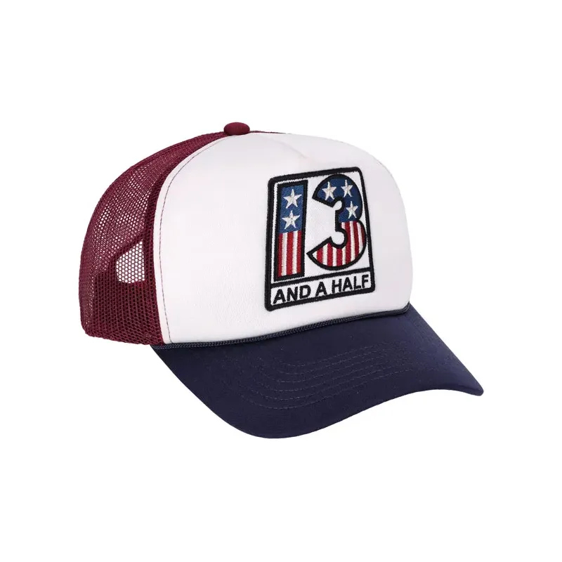 cafe 4 racer - 13 1/2 Americana trucker cap blue - 13 1/2 Company Caps 