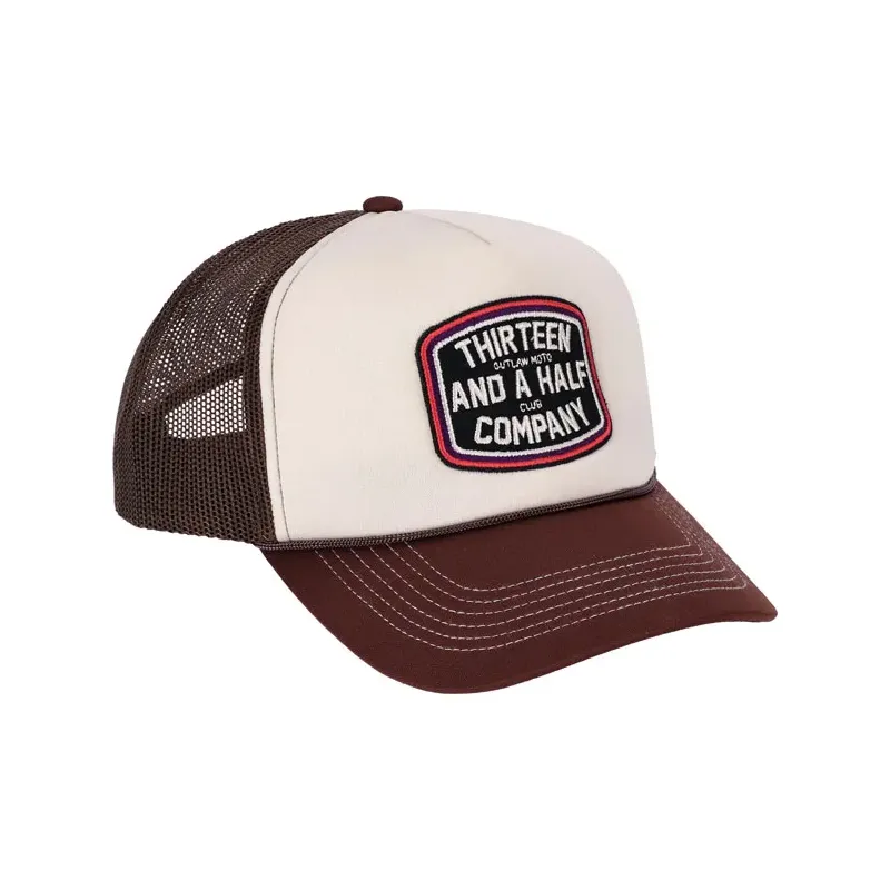 cafe 4 racer - 13 1/2 Outlaw Club trucker cap brown - 13 1/2 Company Kšiltovky 