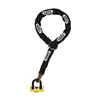 Abus, 67/105HB50 padlock & 12KS120 black loop chain. Yellow