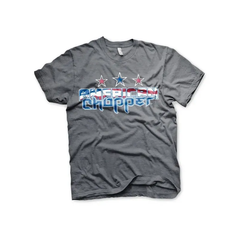 cafe 4 racer - Tričko s logom American Chopper Flag dark heather - American Chopper Tričká 
