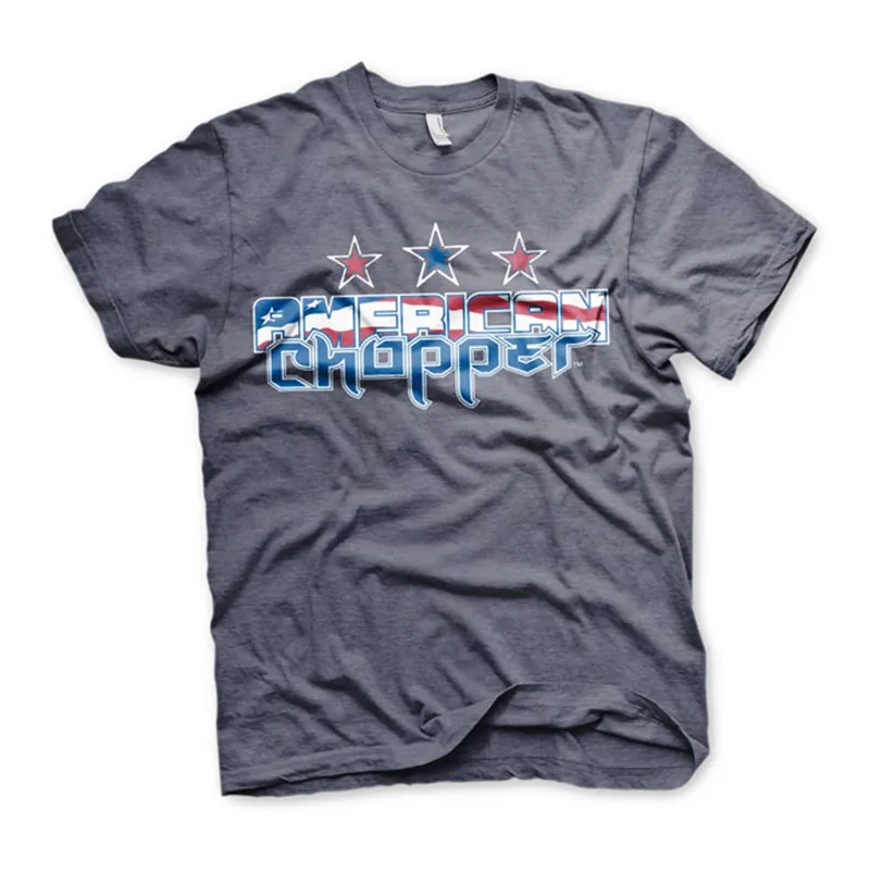 Tričko s logom American Chopper Flag navy heather