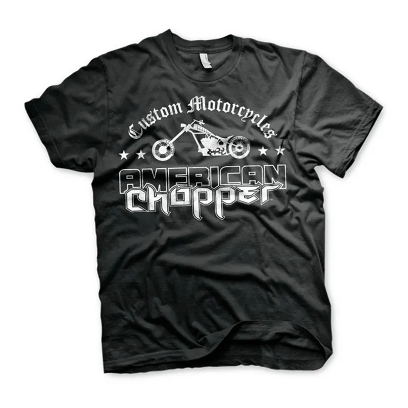 cafe 4 racer - Tričko s logom American Chopper Washed black - American Chopper Tričká 