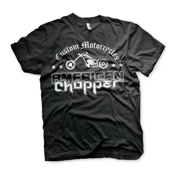 cafe 4 racer - Tričko s logom American Chopper Washed black - American Chopper Tričká 