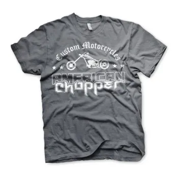 cafe 4 racer - American Chopper Washed logo t-shirt dark heather - American Chopper T-Shirts 