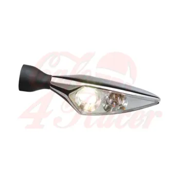 cafe 4 racer - Kellermann LED indicator / position light Micro Rhombus PL, chrome, front left - Kellermann 2in1 and 3in1  4029265471000