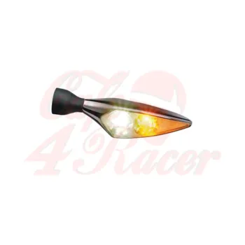 cafe 4 racer - Kellermann LED indicator / position light Micro Rhombus PL, chrome, front left - Kellermann 2in1 and 3in1  4029265471000