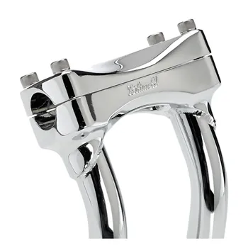 cafe 4 racer - Biltwell, Murdock pullback risers 8" chrome - BILTWELL Clamp Kit & Risers 