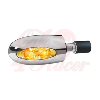 cafe 4 racer - Směrovky Kellermann pro koncovky řídítek BL 1000 LED, chromové - Kellermann Směrová světla na řídítkách 4029265201003