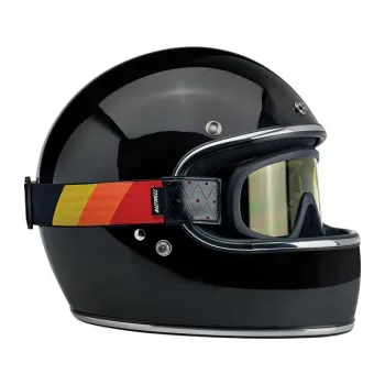 cafe 4 racer - Okuliare Biltwell Overland 2.0 Tri-Stripe čierne R / Y / O - BILTWELL Okuliare 
