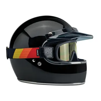 cafe 4 racer - Okuliare Biltwell Overland 2.0 Tri-Stripe čierne R / Y / O - BILTWELL Okuliare 