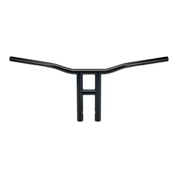 cafe 4 racer - Burly, Dominator raked 1-1/4" T-bar 10” rise. Gloss black - BURLY H&D & Custom 