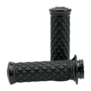 cafe 4 racer - Biltwell, Alumicore grips. Black - BILTWELL 25,4mm & 1 inch  