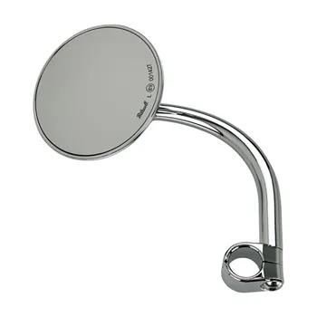 cafe 4 racer - Biltwell, Utility round mirror chrome ECE appr. - BILTWELL Bar end mirrors 