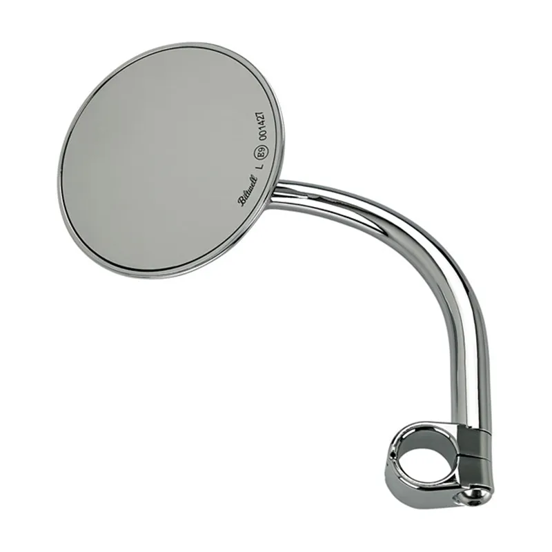 cafe 4 racer - Biltwell, Utility round mirror chrome ECE appr. - BILTWELL Bar end mirrors 
