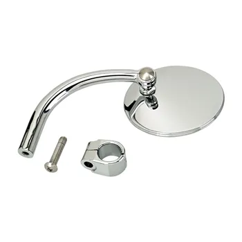 cafe 4 racer - Biltwell, Utility round mirror chrome ECE appr. - BILTWELL Bar end mirrors 