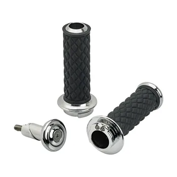 cafe 4 racer - Biltwell, Alumicore grips. Chrome - BILTWELL 25,4mm & 1 inch 