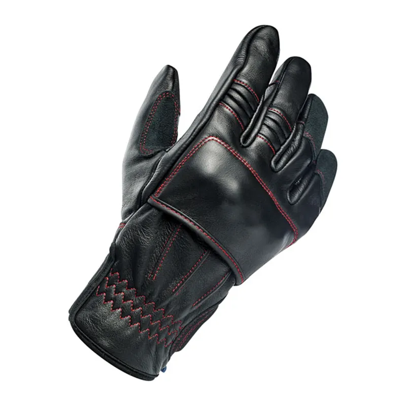 cafe 4 racer - Biltwell Belden gloves black/redline CE appr. - BILTWELL Gloves 