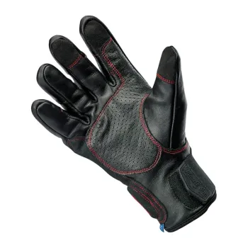 cafe 4 racer - Biltwell Belden gloves black/redline CE appr. - BILTWELL Gloves 