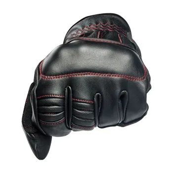 cafe 4 racer - Biltwell Belden gloves black/redline CE appr. - BILTWELL Gloves 