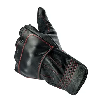 cafe 4 racer - Biltwell Belden gloves black/redline CE appr. - BILTWELL Gloves 
