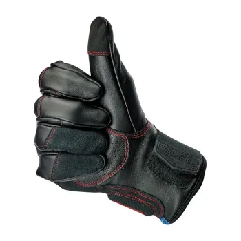 cafe 4 racer - Biltwell Belden gloves black/redline CE appr. - BILTWELL Gloves 