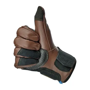 cafe 4 racer - Biltwell Belden gloves chocolate/black CE appr. - BILTWELL Gloves 
