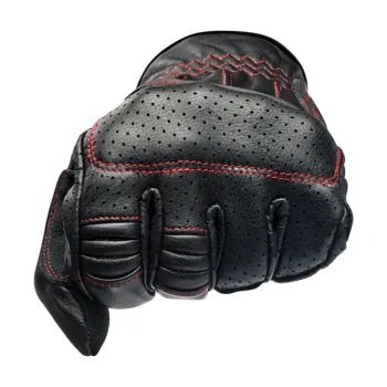 cafe 4 racer - Rukavice Biltwell Borrego black/redline CE cca. - BILTWELL Rukavice 