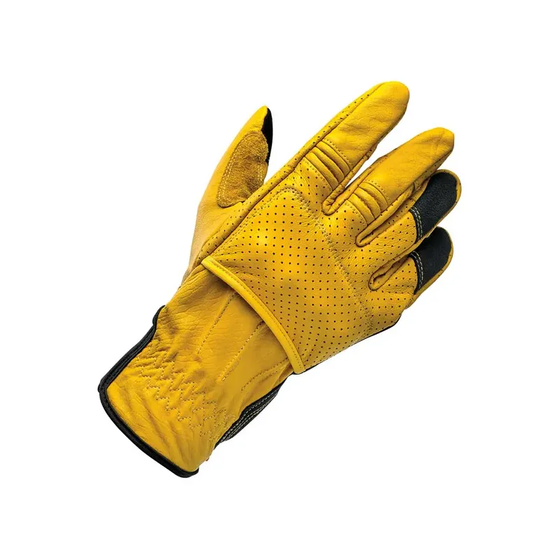 cafe 4 racer - Biltwell Borrego gloves gold/black CE appr. - BILTWELL Gloves 