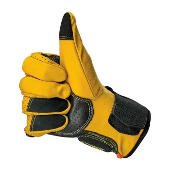 cafe 4 racer - Biltwell Borrego gloves gold/black CE appr. - BILTWELL Gloves 