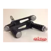 cafe 4 racer - TAROZZI  Universal rear sets for cafe racer  - fixed footpegs  SILVER/BLACK - Paolo Tarozzi  Rearsets 