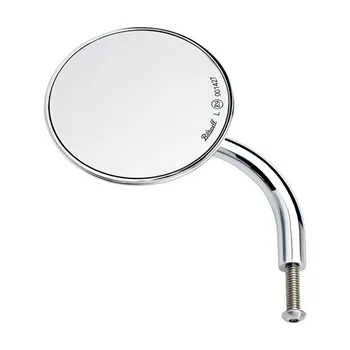 cafe 4 racer - Biltwell Utility round mirror short stem chrome ECE appr. - BILTWELL Standard mirrors 