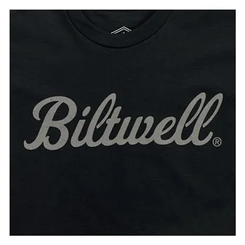 cafe 4 racer - Biltwell Script Grey tričko černé - BILTWELL Trička 