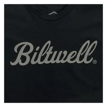 cafe 4 racer - Biltwell Script Grey tričko čierne - BILTWELL Tričká 