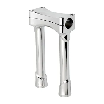 cafe 4 racer - Biltwell Murdock O/S straight risers 8" chrome - BILTWELL Clamp Kit & Risers 