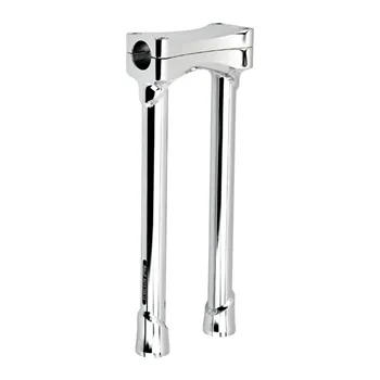 cafe 4 racer - Biltwell Murdock O/S straight risers 12" chrome - BILTWELL Clamp Kit & Risers 