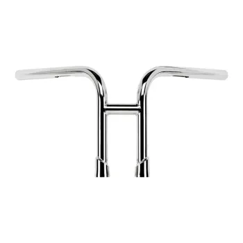 cafe 4 racer - Burly, Dominator raked 1-1/4" T-bar 10” rise. Gloss black - BURLY H&D & Custom 