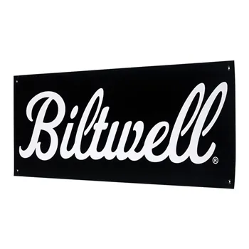 cafe 4 racer - Biltwell  Script Shop banner black/white - BILTWELL Gifts 
